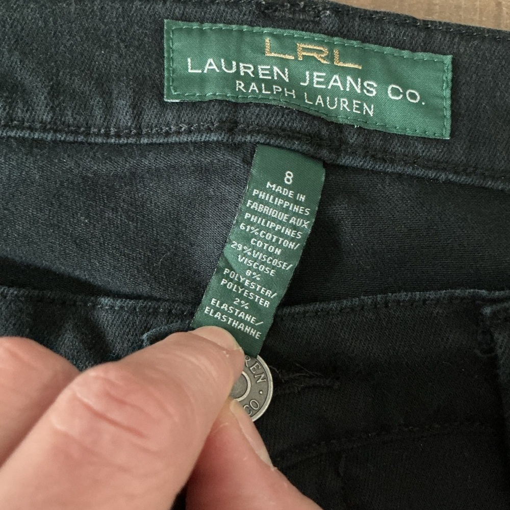 Lauren Ralph Lauren Black Flare Women's Jeans - Picture 3 of 8
